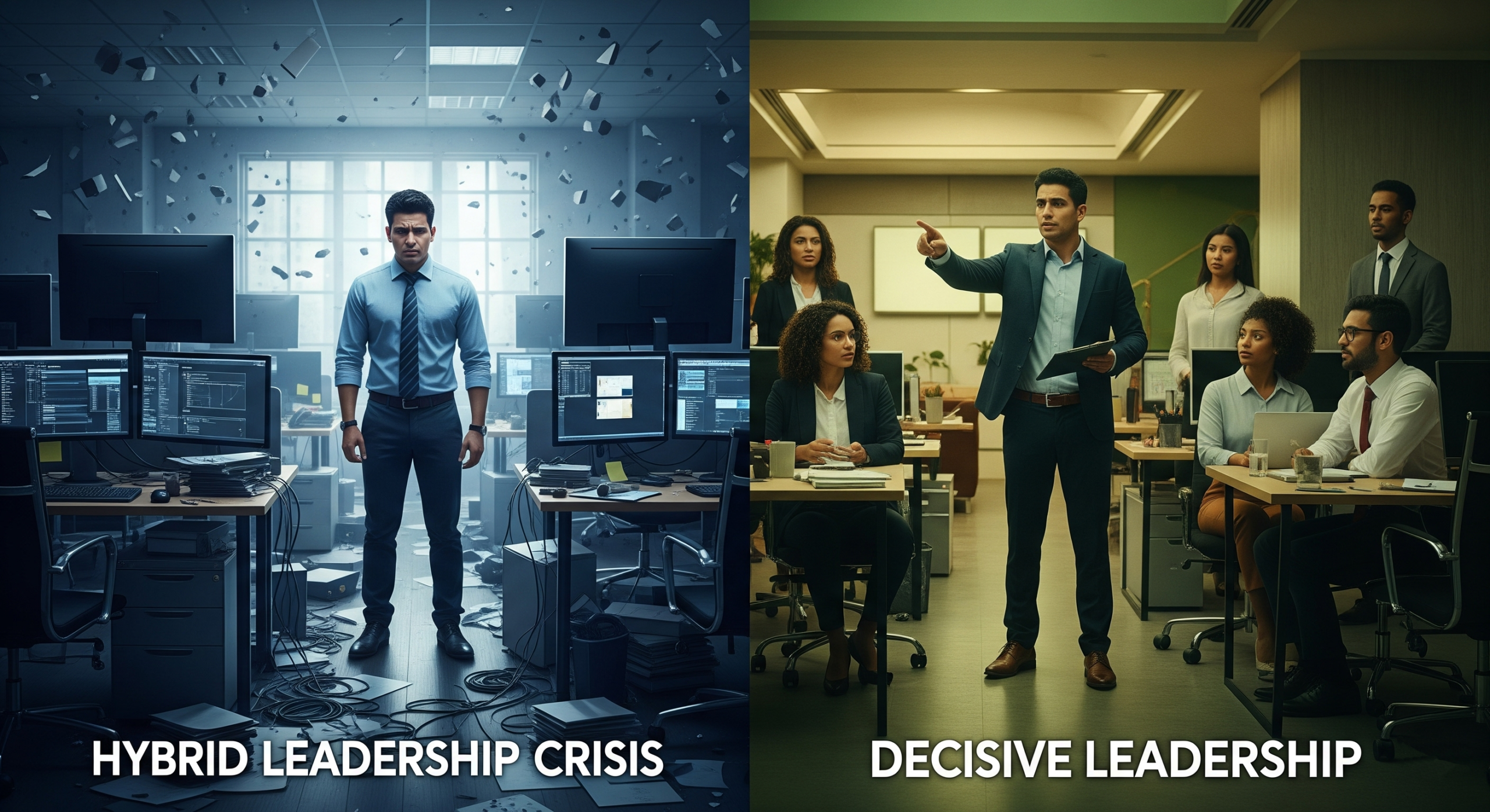 liderazgo híbrido vs liderazgo decidido
