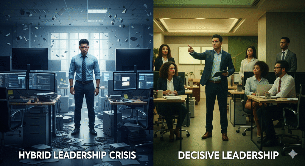 liderazgo híbrido vs liderazgo decidido