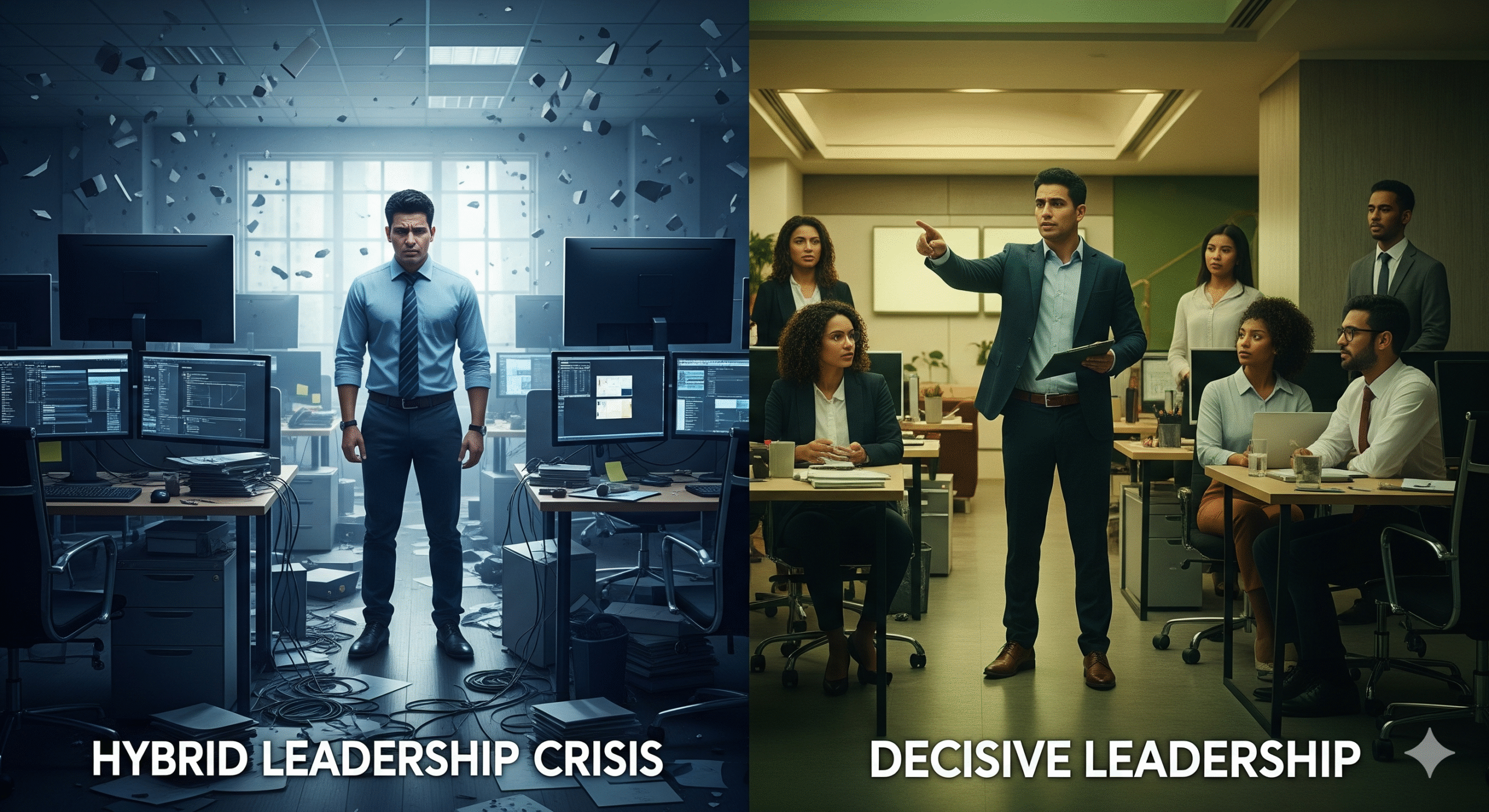 liderazgo híbrido vs liderazgo decidido